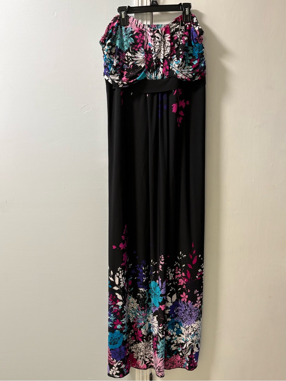 torrid Strapless Dress with Teal, Pink & Purple Floral print - Torrid size 2